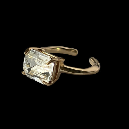 08. [ crystal ] gem OCTAGON gold [ free size ]