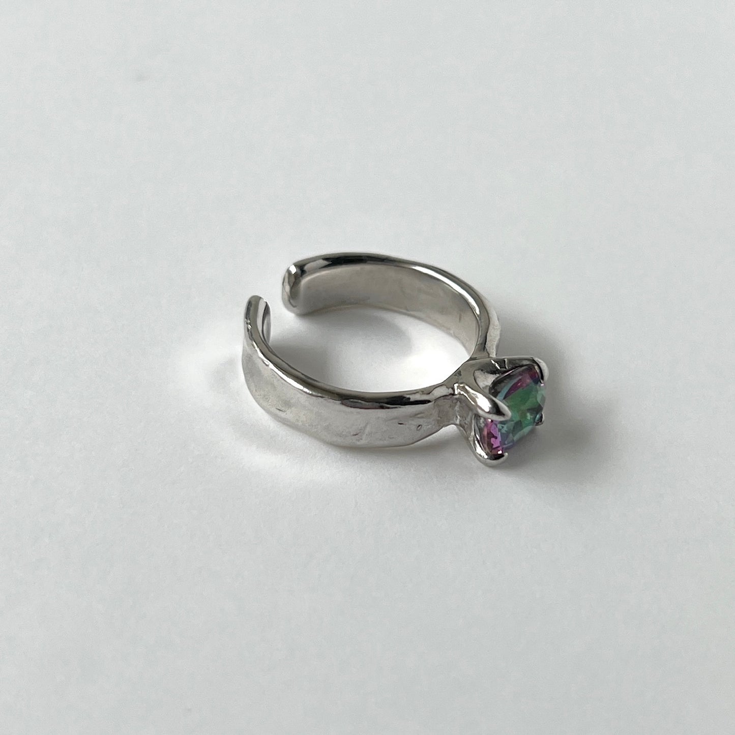 [ mystic quartz ] um silver ring [ free size ]