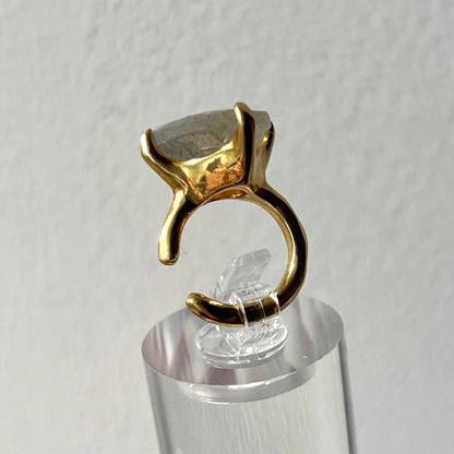 [ labradorite ] GEM ear cuff gold