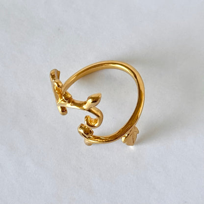 [ gold ] ivy ring [ free size ]