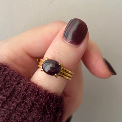 [ star garnet ] trois gold