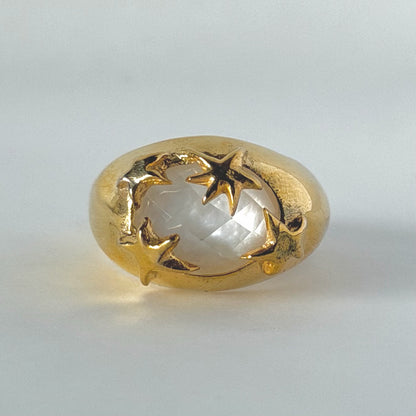 [ mother of pearl doublet ] twinkle ring gold