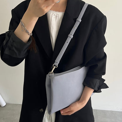 【BLUE】2way suede shoulder tote bag