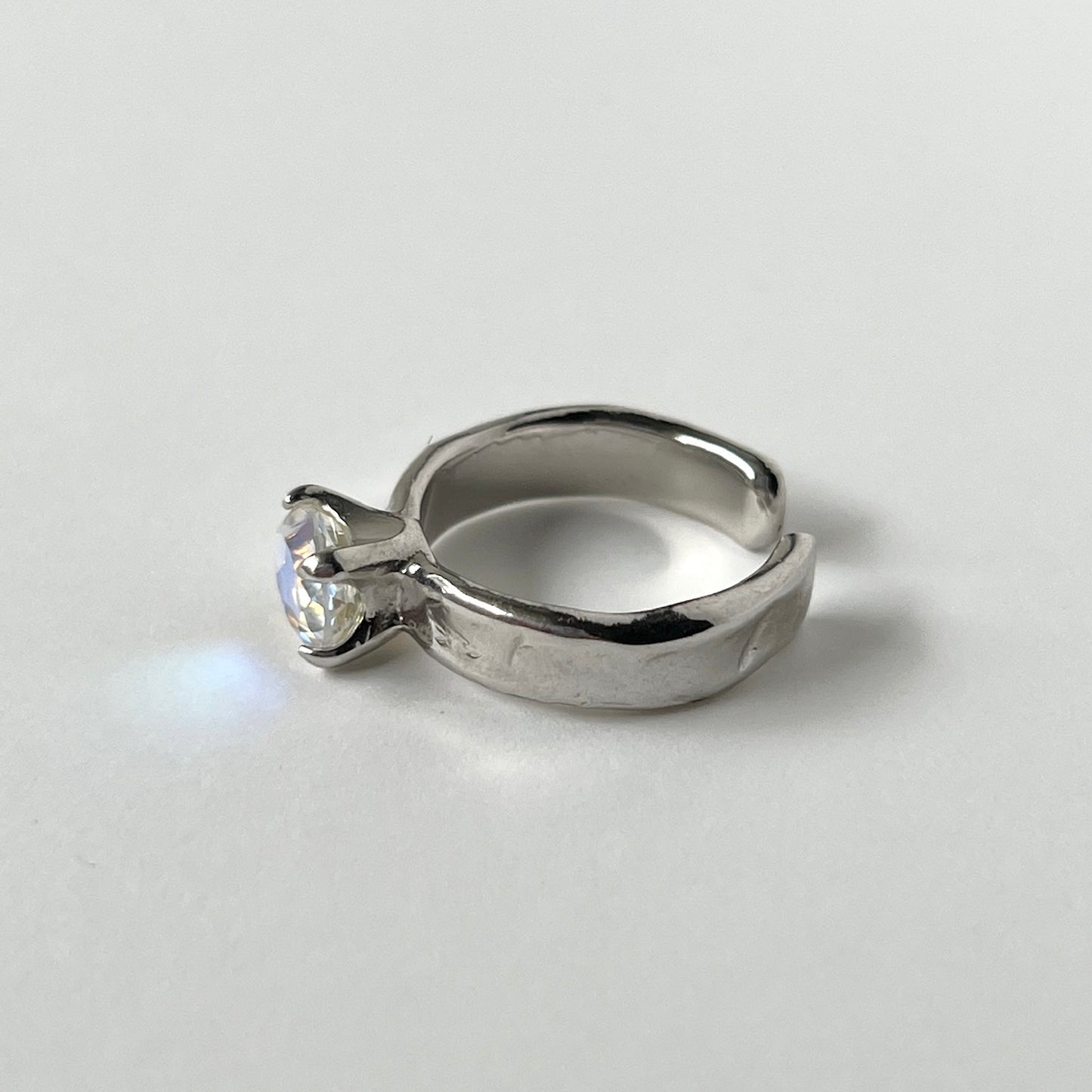 [ angel aura quartz ] um silver ring
