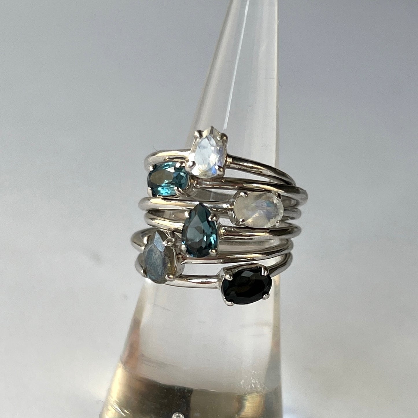 [ london blue topaz ] dorp faceted cut ring  silver [ free size ]