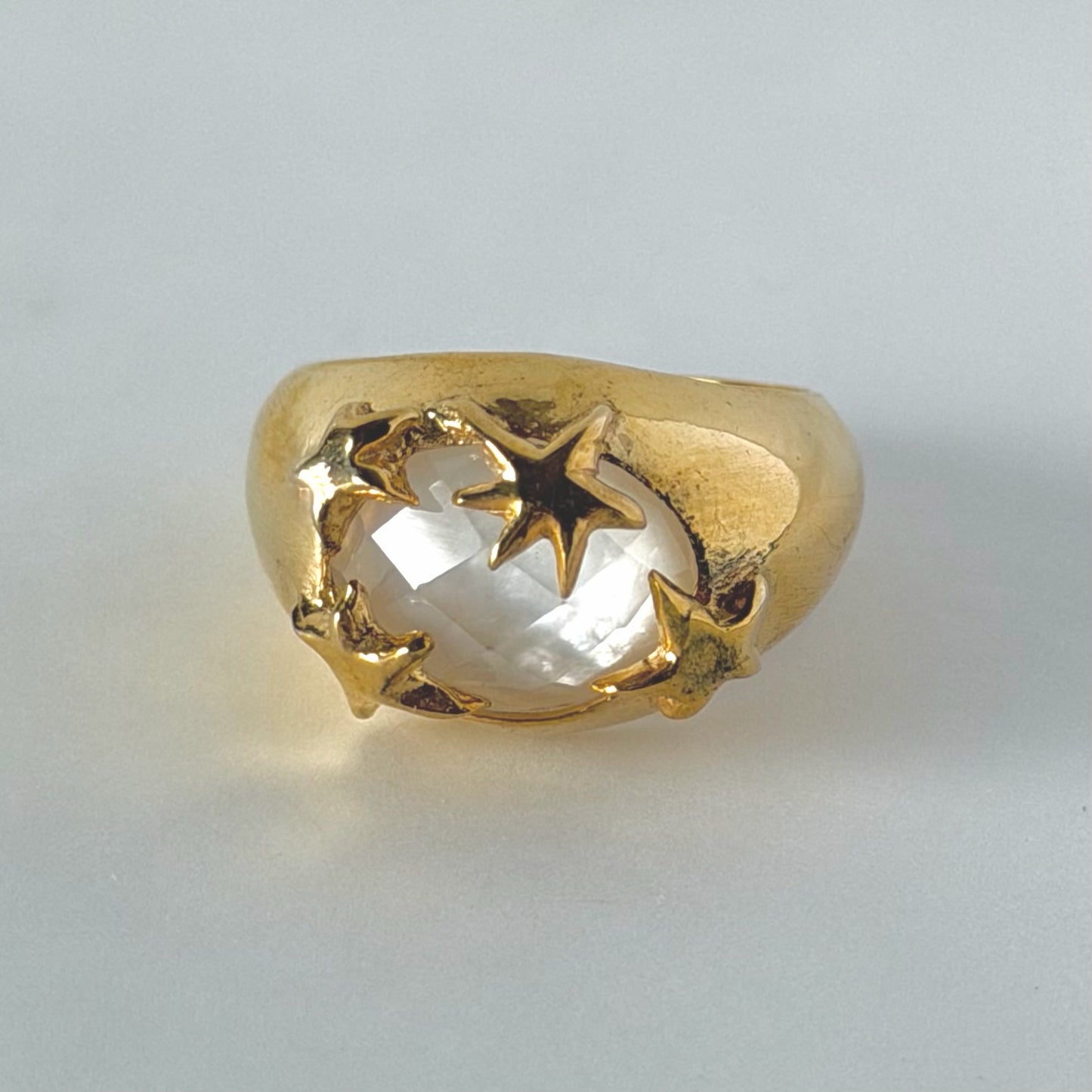 [ mother of pearl doublet ] twinkle ring gold