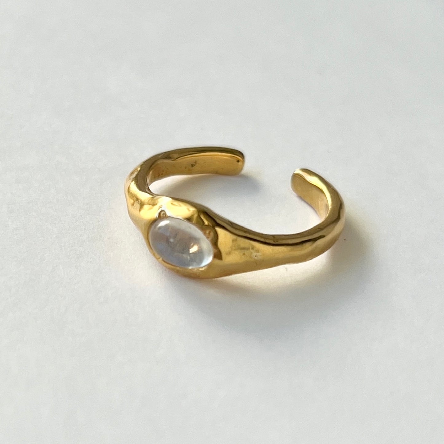 [ royal blue moon stone ] pebble gold [ free size ]