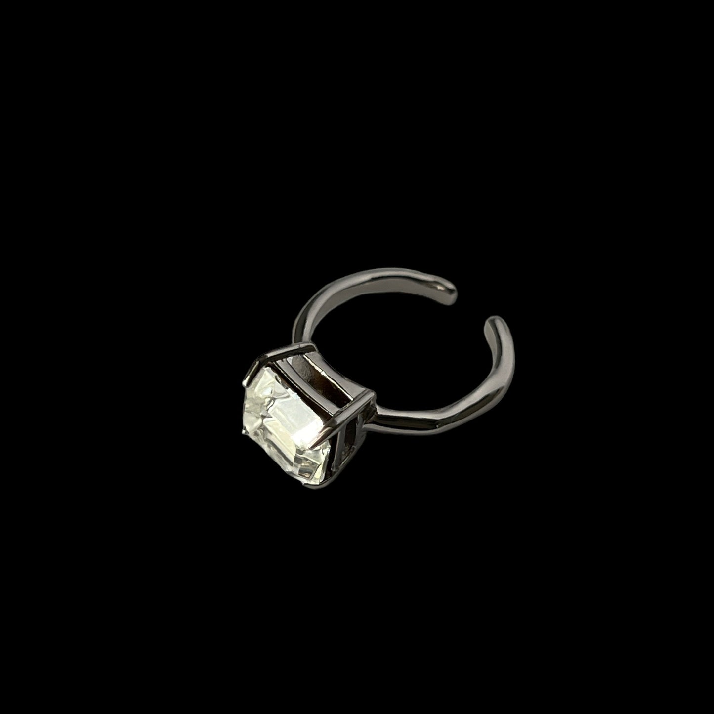 10. [ crystal ] gem OCTAGON silver