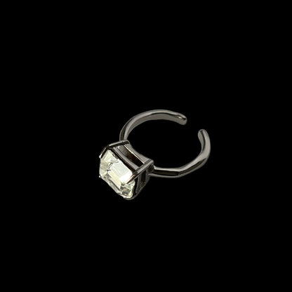 10. [ crystal ] gem OCTAGON silver