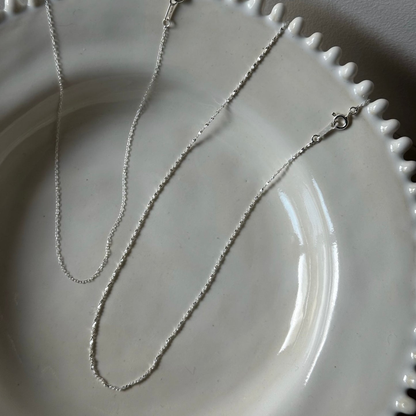 [ SV925 ] oval link chain necklace