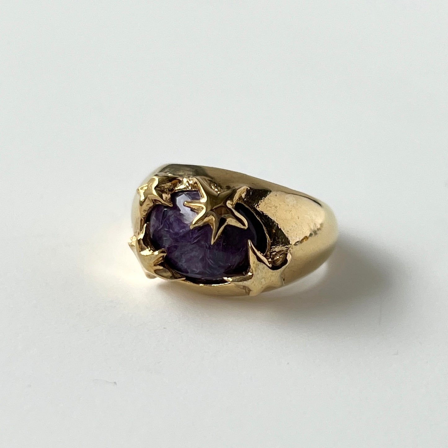 [ charoite ] twinkle ring gold