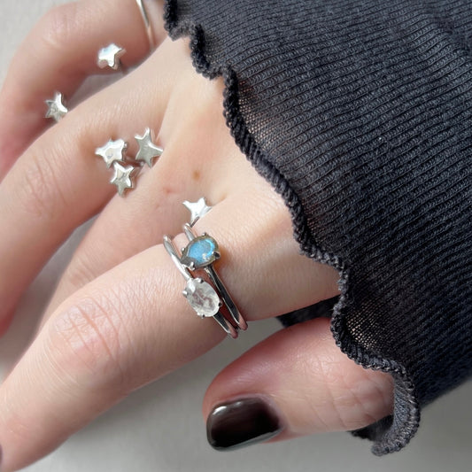 【 recommended set 】oval & drop silver