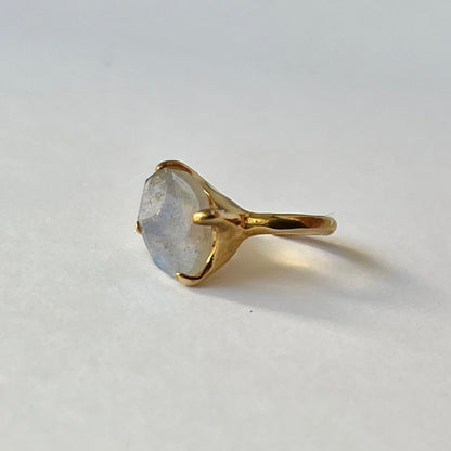 [ labradorite ] GEM ear cuff gold