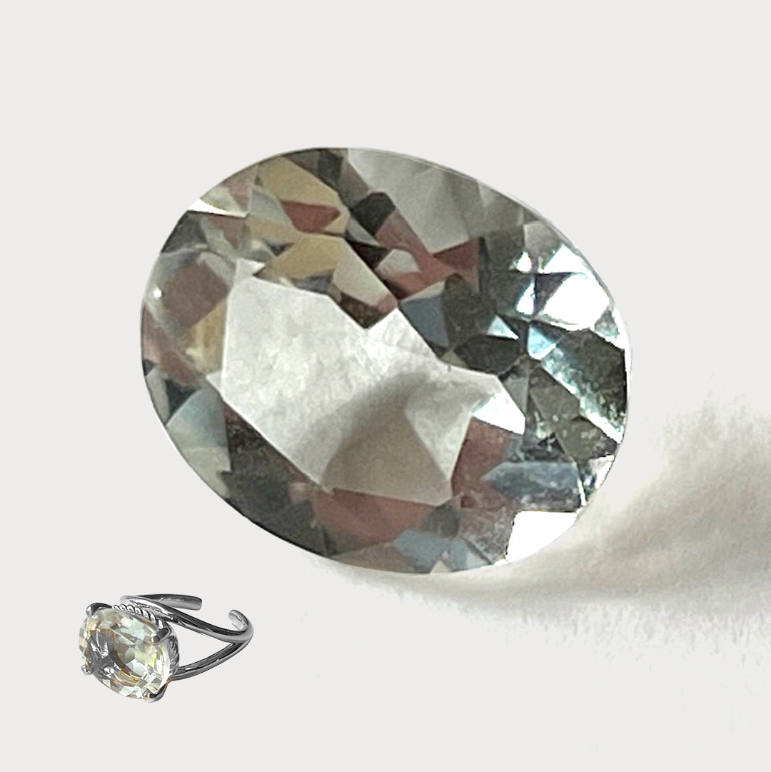 [ green amethyst  ] reine -pinky silver