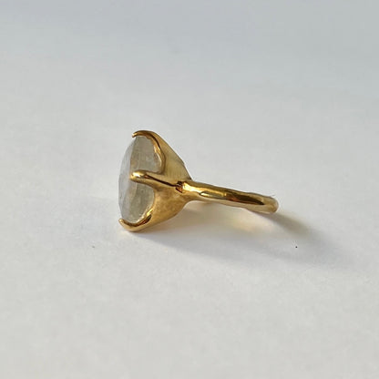[ labradorite ] GEM ear cuff gold