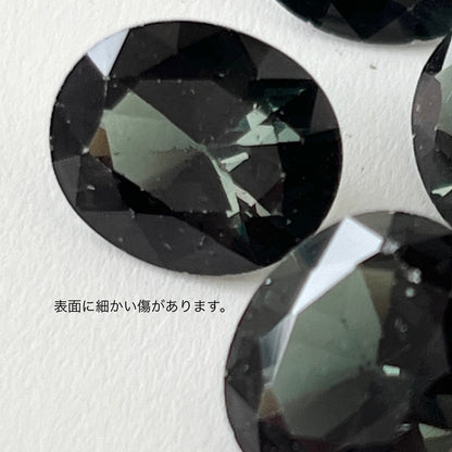 [ moss green glass ] GEM ear cuff silver