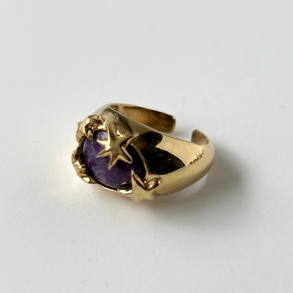 [ charoite ] twinkle ring gold