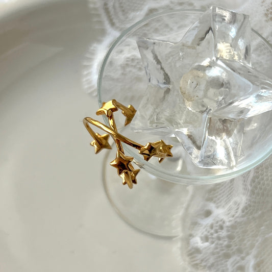 [ gold ] orbit ring [ free size ]