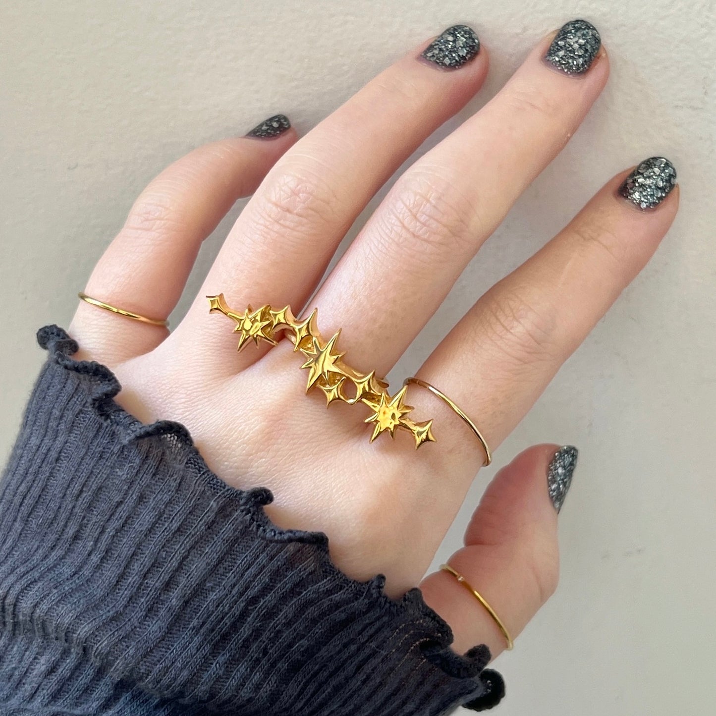 [ gold ] milky way ring [ free size ]