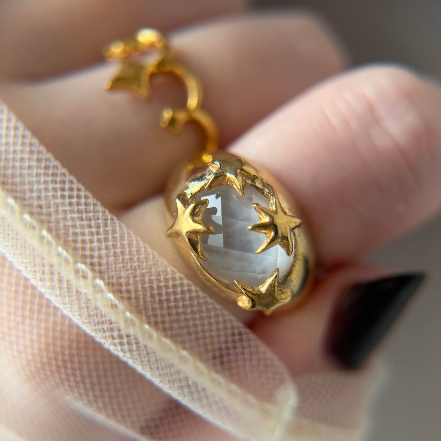 [ mother of pearl doublet ] twinkle ring gold