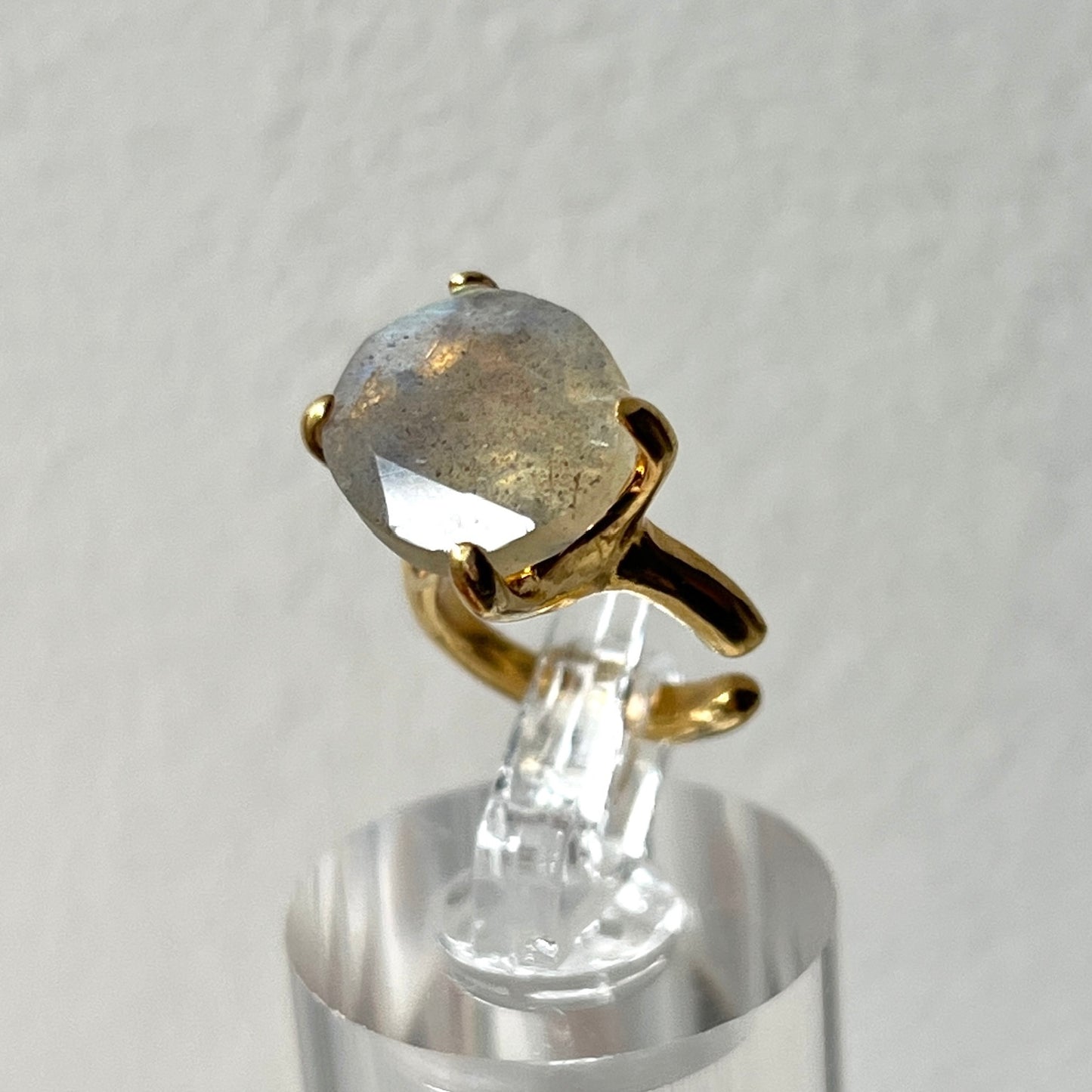[ labradorite ] GEM ear cuff gold