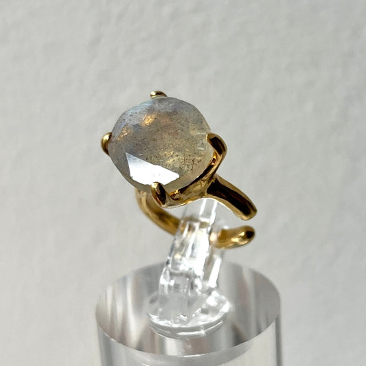 [ labradorite ] GEM ear cuff gold [ free size ]