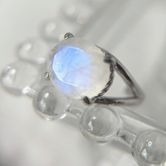 [ rainbow moon stone ] reine pinky silver