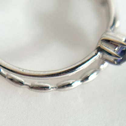 [ iolite ] double chain silver