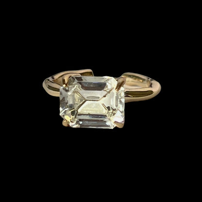 08. [ crystal ] gem OCTAGON gold [ free size ]