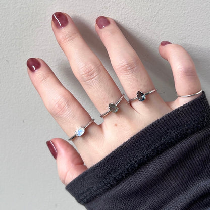 [ london blue topaz ] dorp faceted cut ring  silver [ free size ]