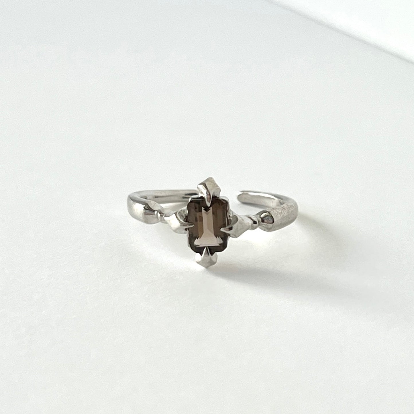 [ smoky quartz ] polaris silver