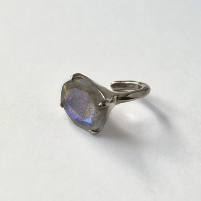 [ labradorite ] GEM ear cuff silver