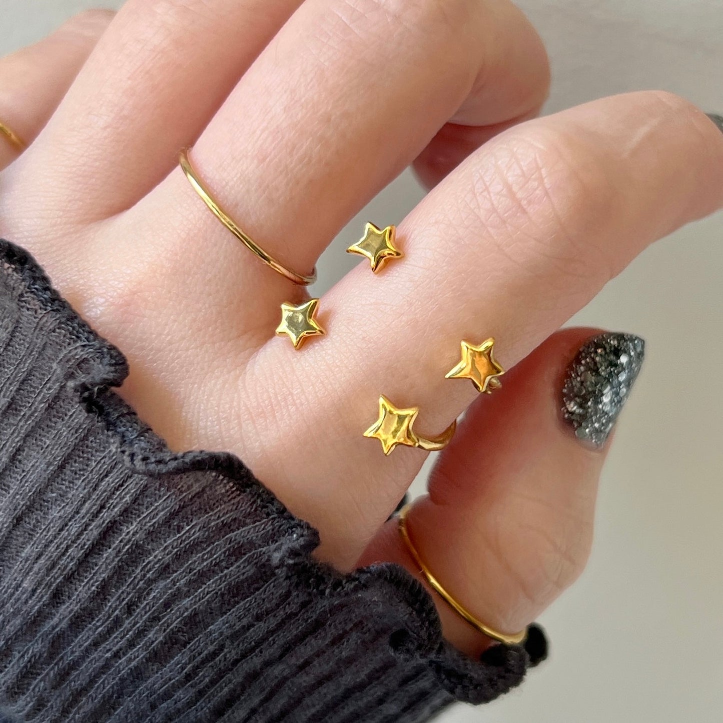 [ gold ] orbit ring [ free size ]