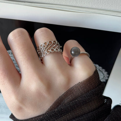 [ labradorite ] churros silver