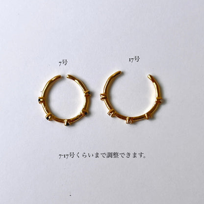 [ moon stone ] um garland ring gold [ free size ]