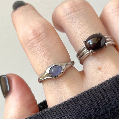 [ tanzanite ] pebble silver