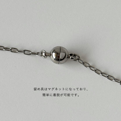 [ silver ] bears necklace