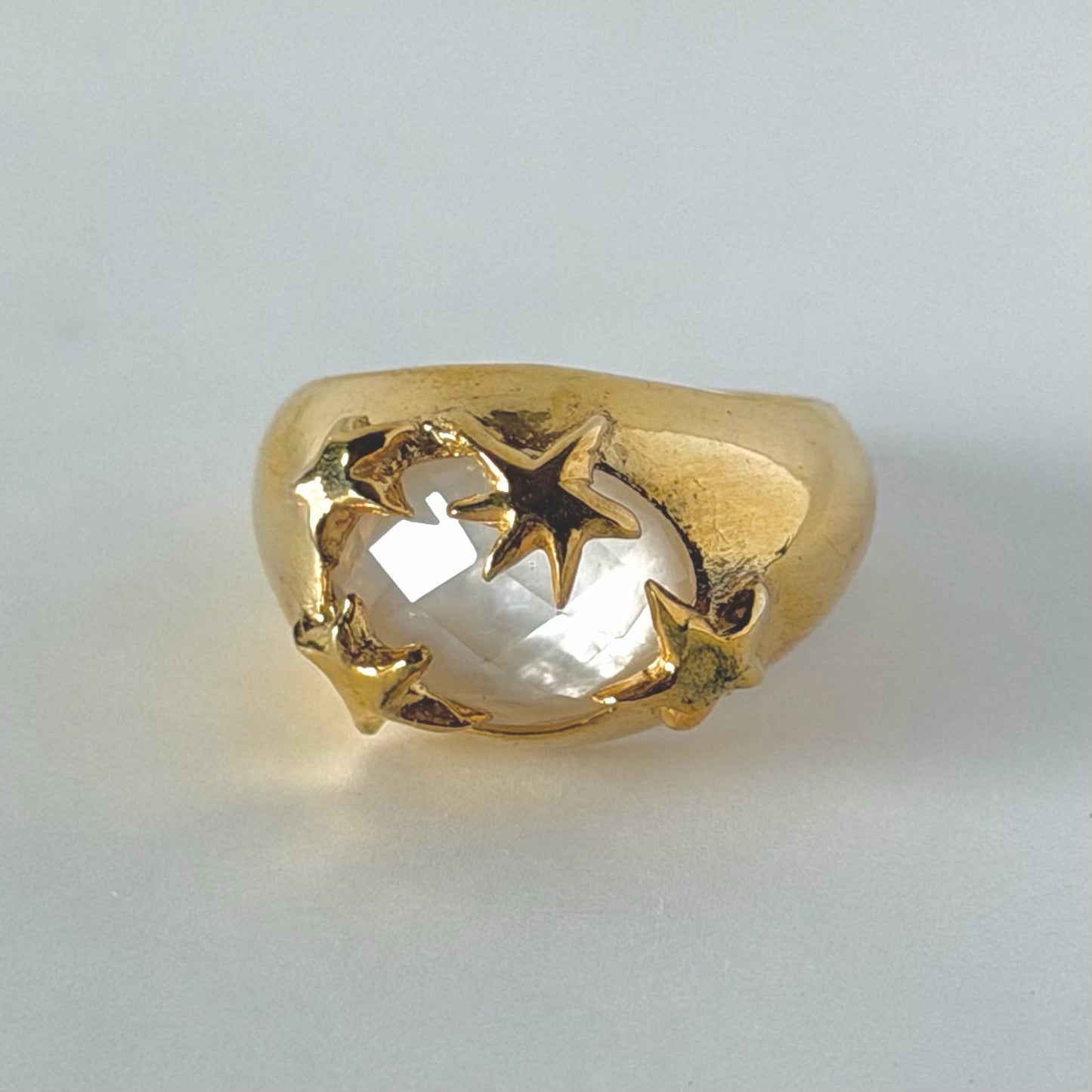 [ mother of pearl doublet ] twinkle ring gold