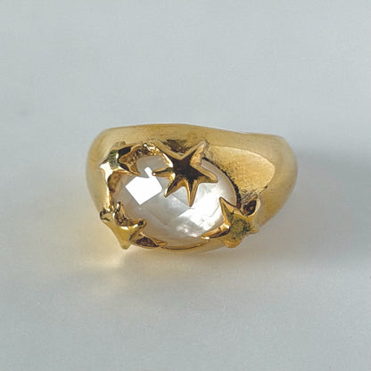 [ mother of pearl doublet ] twinkle ring gold