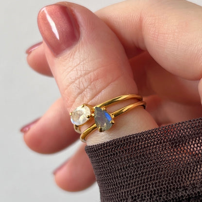 【 recommended set 】oval & drop gold