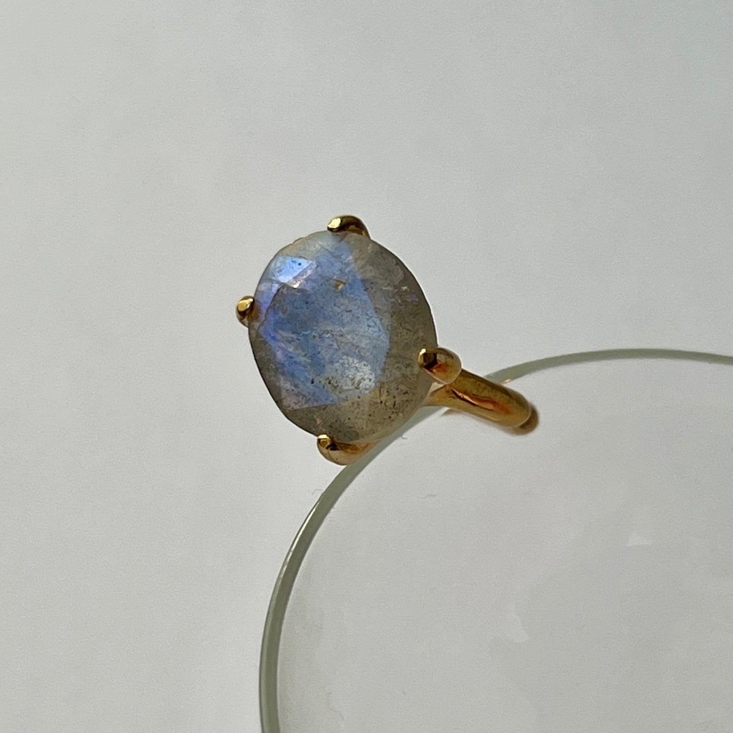 [ labradorite ] GEM ear cuff gold