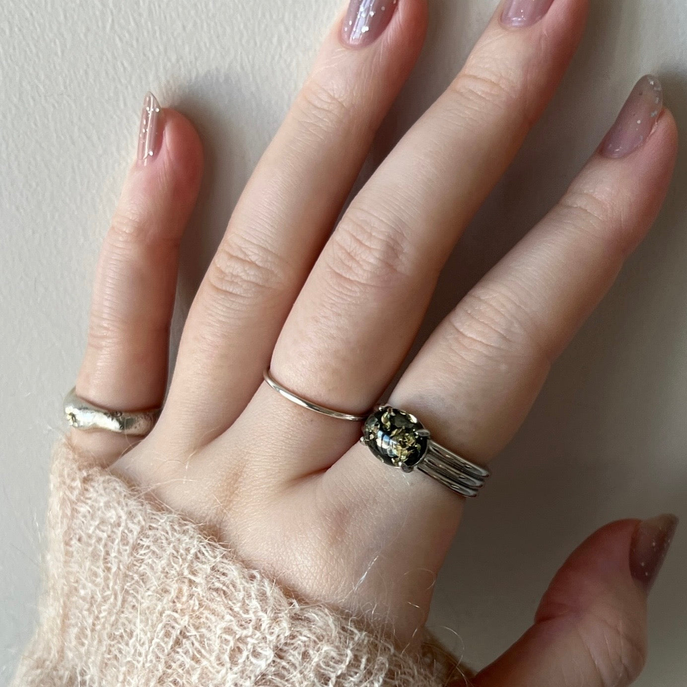 [ black amber ] trois silver