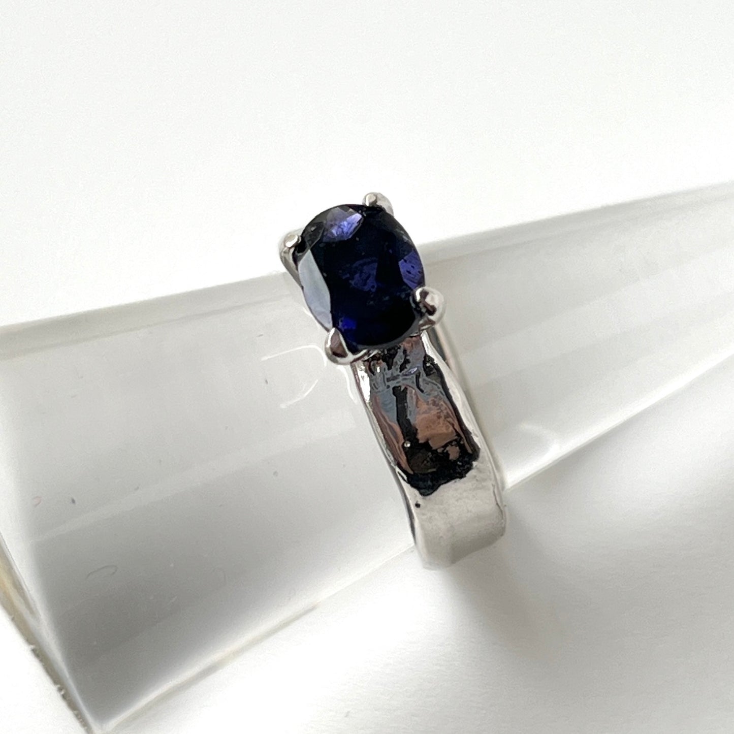 [ iolite ] um silver ring [ free size ]