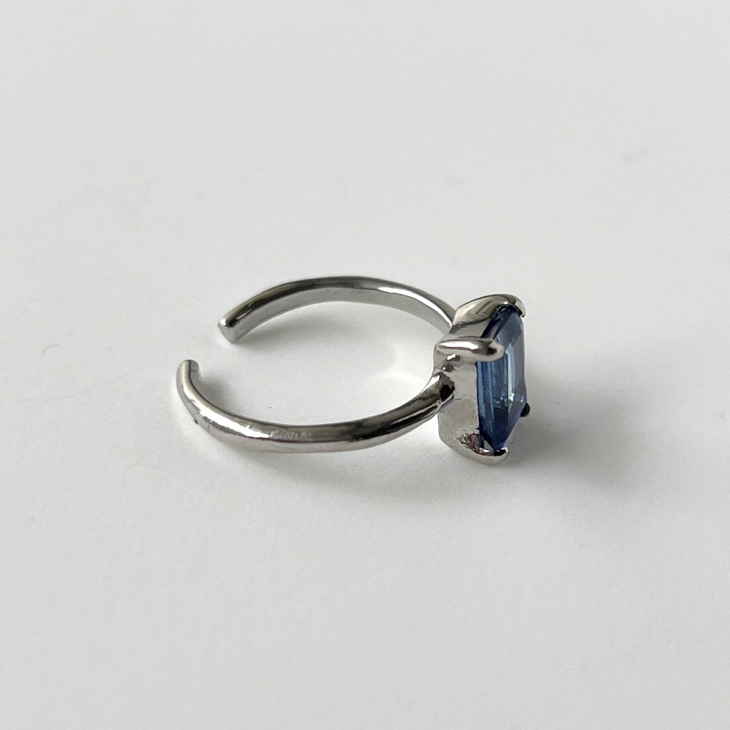 [ blue mystic topaz ] rectangle faceted cut silver