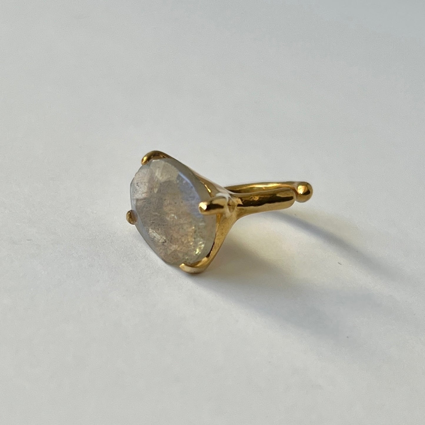 [ labradorite ] GEM ear cuff gold
