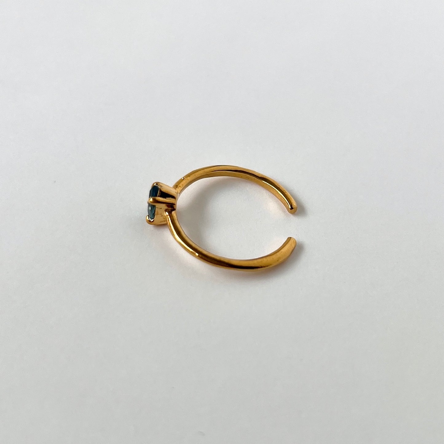 [ london blue topaz ] dorp faceted cut ring  gold [ free size ]