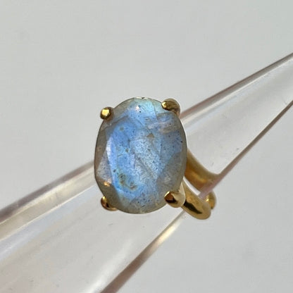 [ labradorite ] GEM ear cuff gold