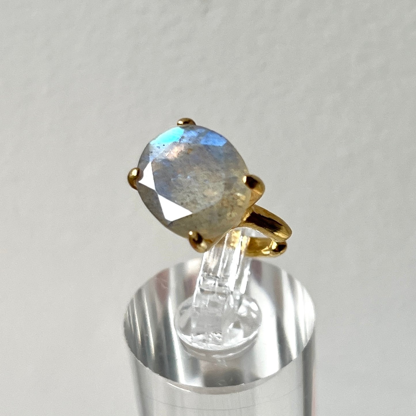[ labradorite ] GEM ear cuff gold