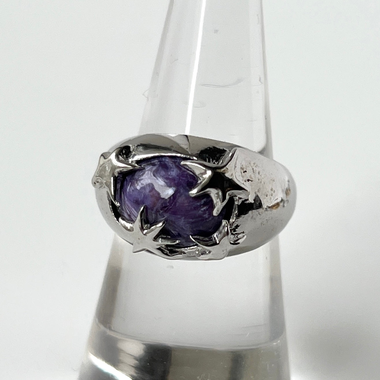 [ charoite ] twinkle ring silver