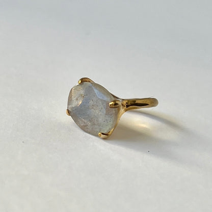 [ labradorite ] GEM ear cuff gold